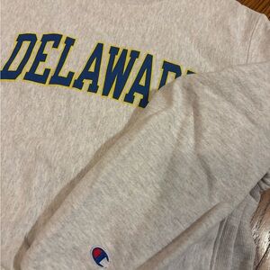 Champion Heather Gray University of Delaware Crewneck